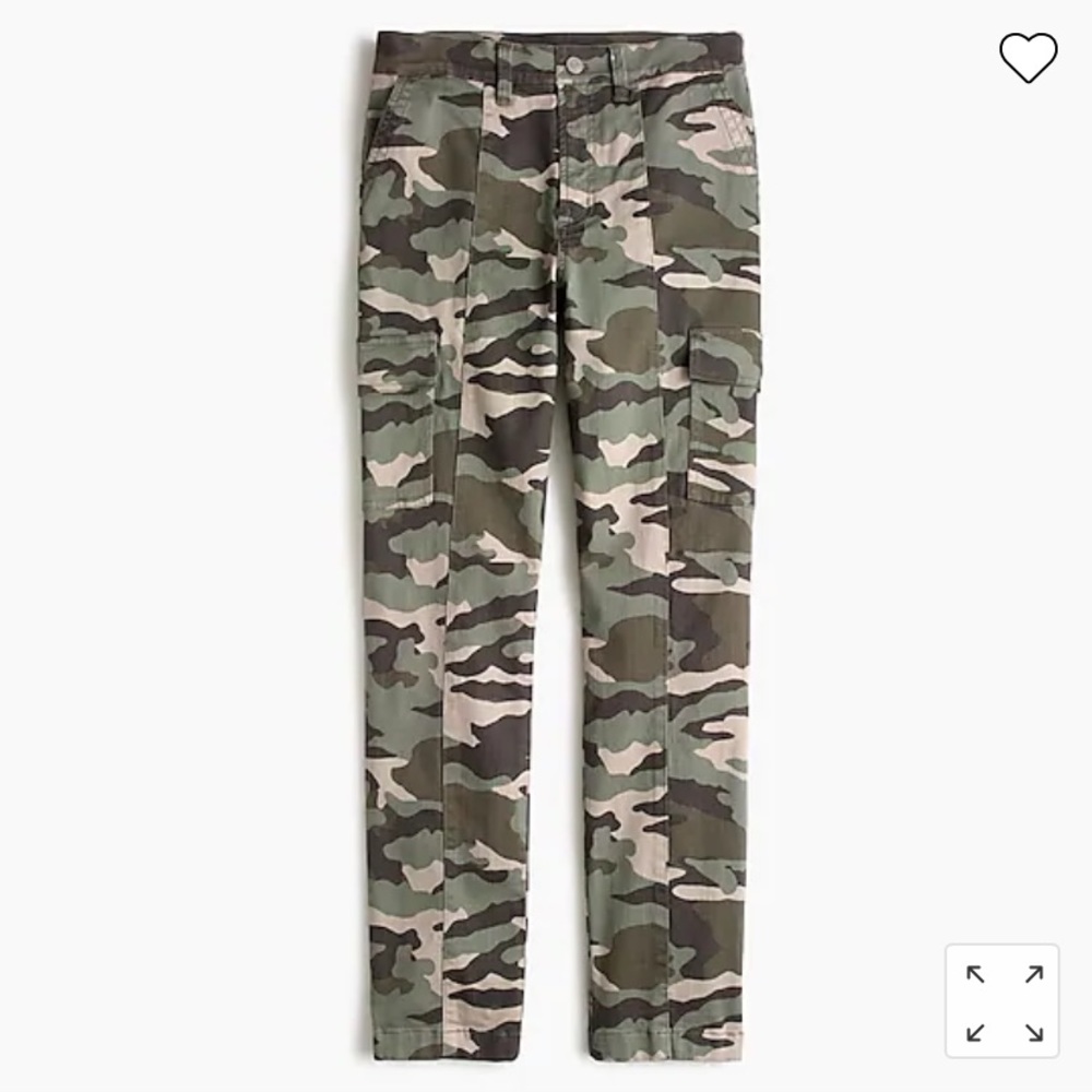 J Crew vintage straight cargo pant in camo